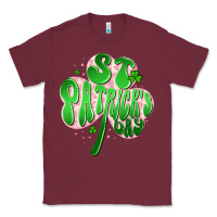 Burgundy st patricks day clover Classic Tee - Artiststas