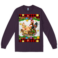 Plum Christmas coop animals Long Sleeve Tee - Artiststas