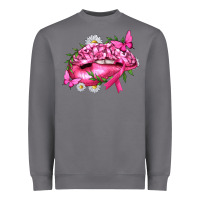 Storm Breast Cancer with Ribbon Pink Lips Heavyweight Sweatshirt - texasbilliewilder