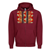 Burgundy ladybug brushstrokes Zipper Hoodie - BarkalooDesign
