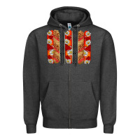 Charcoal Heather ladybug brushstrokes Zipper Hoodie - BarkalooDesign