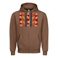 Chestnut ladybug brushstrokes Zipper Hoodie - BarkalooDesign