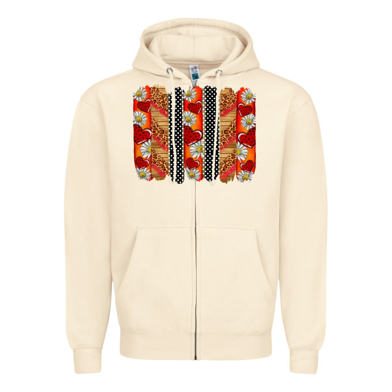 Ladybug Brushstrokes Zipper Hoodie by BarkalooDesign | Teevron