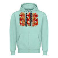 Seafoam ladybug brushstrokes Zipper Hoodie - BarkalooDesign