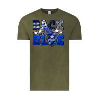Vintage Olive Back to blue 4th of July 4th of july Vintage Tee - CowGirlArtShop