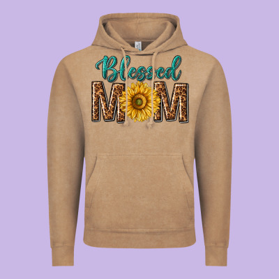 Western Blessed Mom With Sunflower Vintage Hoodie Designed By Texasbilliewilder