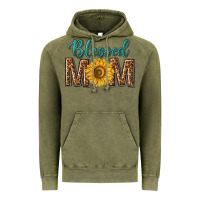 Vintage Olive western blessed mom with sunflower Vintage Hoodie - texasbilliewilder