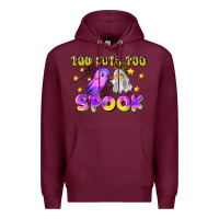 Burgundy too cute too spook Premium Hoodie - LillyAllenDesigns
