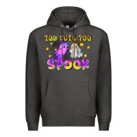 Charcoal Heather too cute too spook Premium Hoodie - LillyAllenDesigns