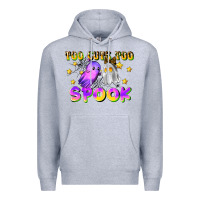 Heather Grey too cute too spook Premium Hoodie - LillyAllenDesigns