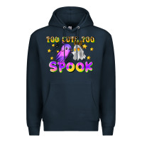 Navy too cute too spook Premium Hoodie - LillyAllenDesigns