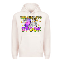 Pale Pink too cute too spook Premium Hoodie - LillyAllenDesigns