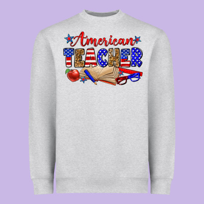 American Teacher Heavyweight Sweatshirt Designed By Zillion Design Studio