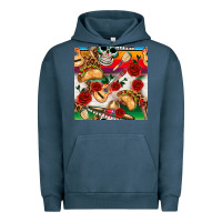 Pigment Midnight Navy mexican  seamless pattern Urban Hoodie - texasbilliewilder