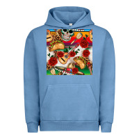Pigment Pebble Blue mexican  seamless pattern Urban Hoodie - texasbilliewilder