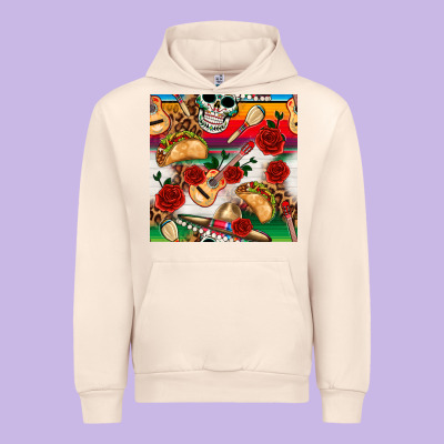Mexican  Seamless Pattern Urban Hoodie Designed By Texasbilliewilder