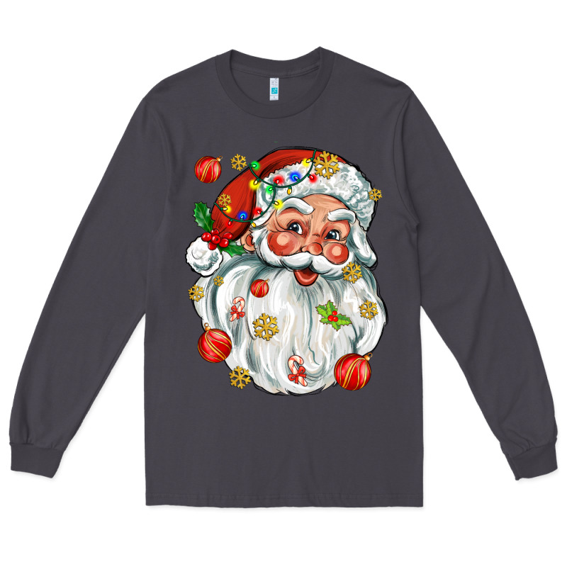 Santa With Little Christmas Long Sleeve Tee by AdoDesignShop | Teevron
