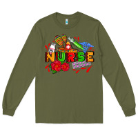 Army Green mexican nurse Long Sleeve Tee - AdoDesignShop