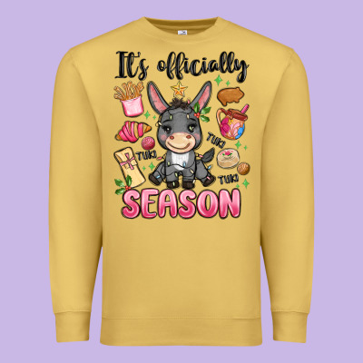 Its Officially Season Premium Sweatshirt Designed By Maliassmallbusiness
