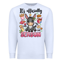 White its officially season Premium Sweatshirt - MaliasSmallBusiness