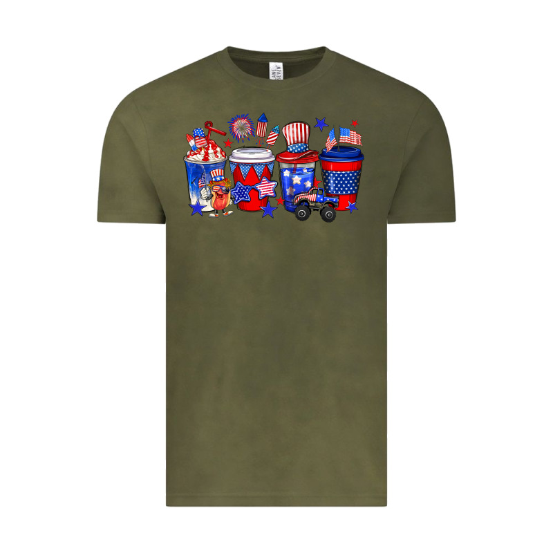 4th Of July Coffee Drinks Vintage Tee by Neo Western | Teevron