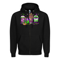 Black mardi gras coffee Zipper Hoodie - Jasminsmagicworld