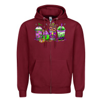 Burgundy mardi gras coffee Zipper Hoodie - Jasminsmagicworld
