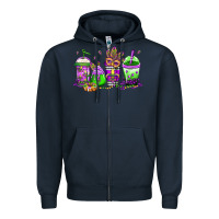 Navy mardi gras coffee Zipper Hoodie - Jasminsmagicworld