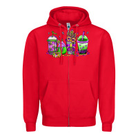 Red mardi gras coffee Zipper Hoodie - Jasminsmagicworld