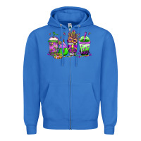 True Royal mardi gras coffee Zipper Hoodie - Jasminsmagicworld