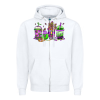 White mardi gras coffee Zipper Hoodie - Jasminsmagicworld