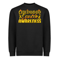 Black Childhood Cancer Awareness Heavyweight Sweatshirt - texasbilliewilder