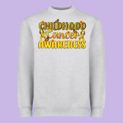 Childhood Cancer Awareness Heavyweight Sweatshirt Designed By Texasbilliewilder