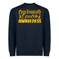 Navy Childhood Cancer Awareness Heavyweight Sweatshirt - texasbilliewilder