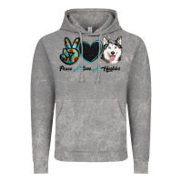 Cloud Rock peace love huskies Vintage Hoodie - RanaPortraitStore