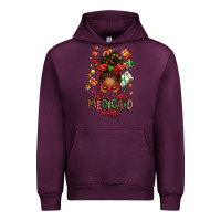 Santa's Favorite Medicaid Analyst Afro Messy Bun Urban Hoodie | Teevron