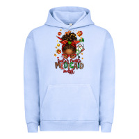 Pigment Grape Ice Santa's Favorite Medicaid Analyst Afro Messy Bun Urban Hoodie - texasbilliewilder