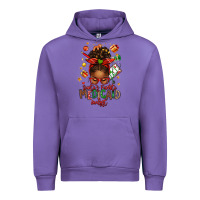 Tulip Santa's Favorite Medicaid Analyst Afro Messy Bun Urban Hoodie - texasbilliewilder