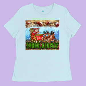 Holiday And Santa. Claus Ladies Tee Designed By Adodesignshop