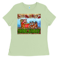 Matcha holiday and santa. claus Ladies Tee - AdoDesignShop