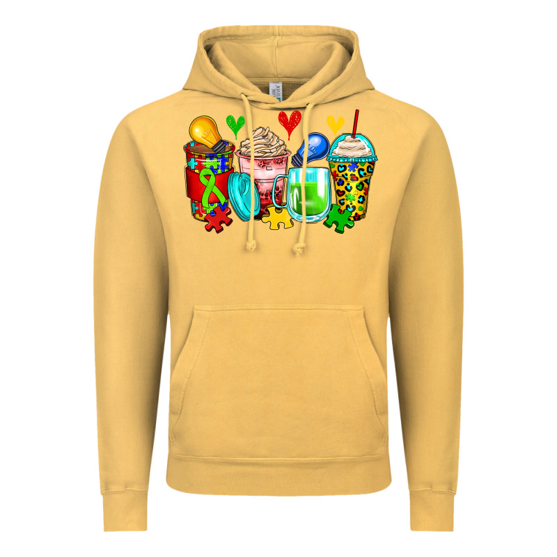 Autism Coffee Cups Vintage Hoodie by Zillion Design Studio | Teevron