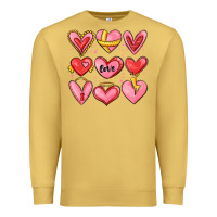 Antique Gold sketch hearts Premium Sweatshirt - MaliasSmallBusiness