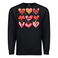 Black sketch hearts Premium Sweatshirt - MaliasSmallBusiness