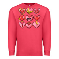 Cardinal sketch hearts Premium Sweatshirt - MaliasSmallBusiness