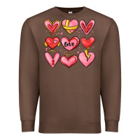 Chestnut sketch hearts Premium Sweatshirt - MaliasSmallBusiness