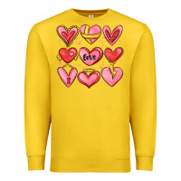 Lemon sketch hearts Premium Sweatshirt - MaliasSmallBusiness