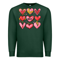 Sports Green sketch hearts Premium Sweatshirt - MaliasSmallBusiness