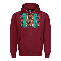 Burgundy ladybug brushstrokes  2 Zipper Hoodie - BarkalooDesign
