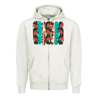 Oatmeal Heather ladybug brushstrokes  2 Zipper Hoodie - BarkalooDesign