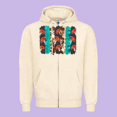 Ladybug Brushstrokes  2 Zipper Hoodie Designed By Barkaloodesign